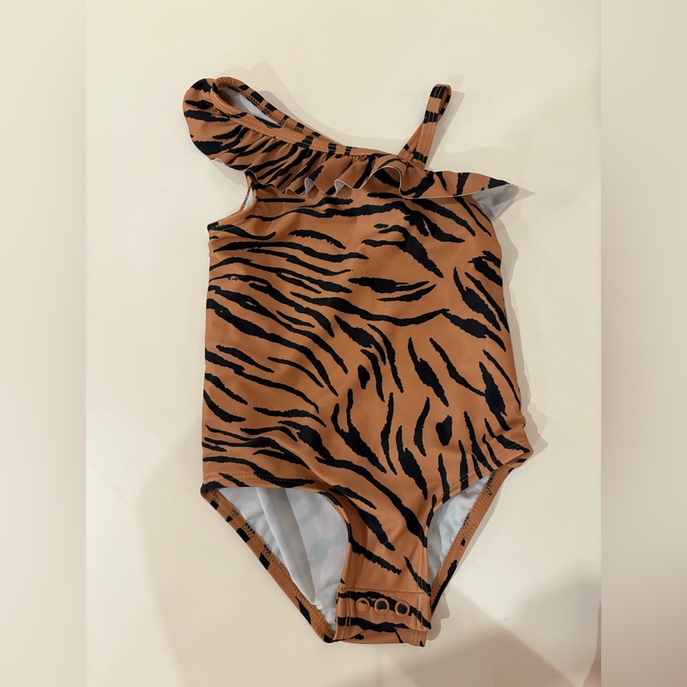 Carter's Brown and Black Tiger Print Swimsuit Size 18M